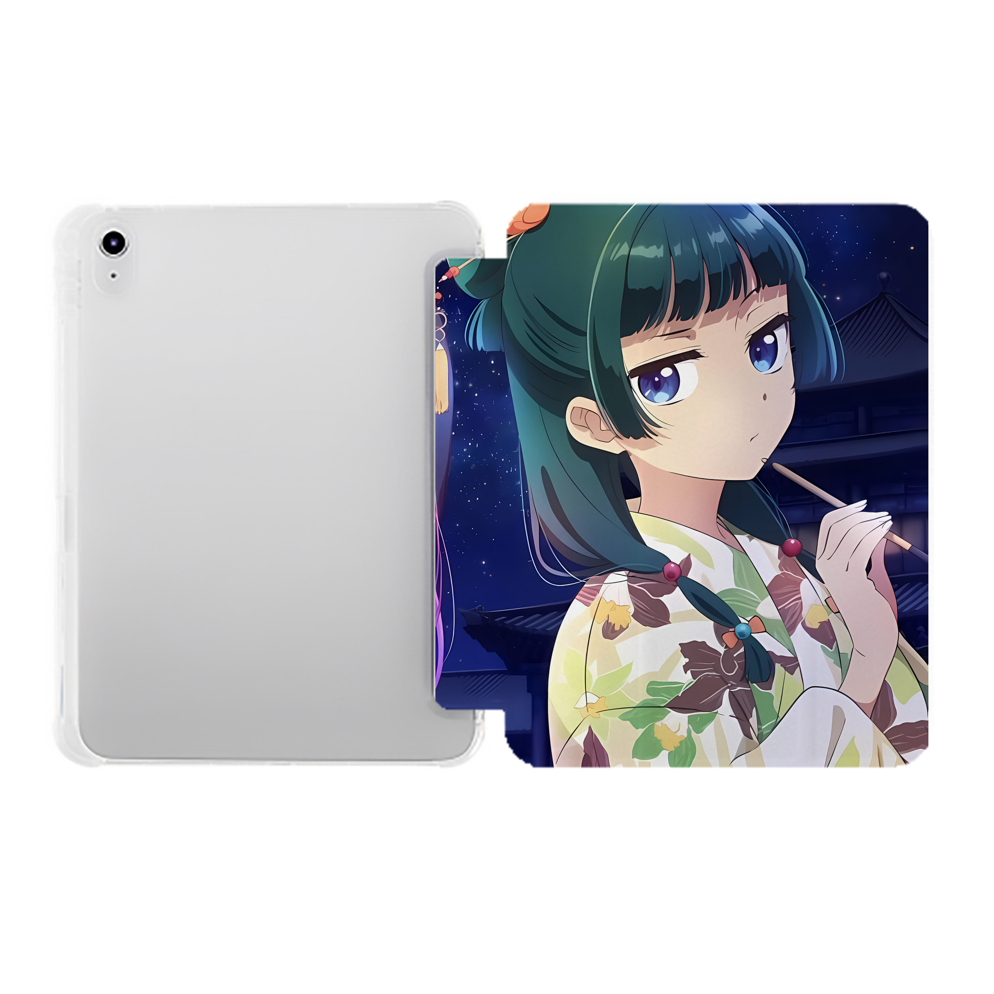 （画像用） 薬屋のひとりごと The Apothecary Diaries IPad ケース ペン収納付き 三つ折りスタンド PUレザー×シリコン 対応機種9.5/10.5/10.9インチ